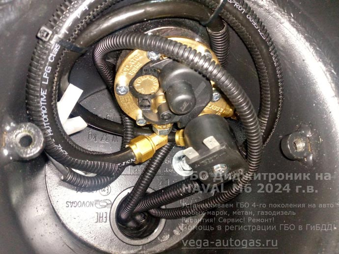 комплектующие Диджитроник под капотом, установка на Хавейл М6, 2024 г.в., 1.5 л., 143 л.с., с пробегом 1 000 км., ВЗУ в лючке бензобака, тороидальный баллон 73 литра в багажнике, в нише для запасного колеса, Нижний Новгород, Дзержинск