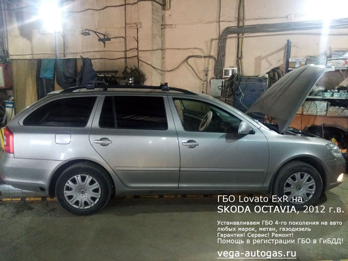 Премиум ГБО Ловато EXR на Skoda Octavia (Шкода Октавия) 2012 г.в., 1.6 MPI, 102 л.с., с пробегом 128 026 км. 54-литровый тороидальный баллон разместили в багажнике, в нише для запасного колеса, а ВЗУ в заднем бампере. Термопластиковую магистраль протянули в подарок, по акции Премиум ГБО Ловато EXR на Skoda Octavia (Шкода Октавия) 2012 г.в., 1.6 MPI, 102 л.с., с пробегом 128 026 км Н.Новгород, Дзержинск